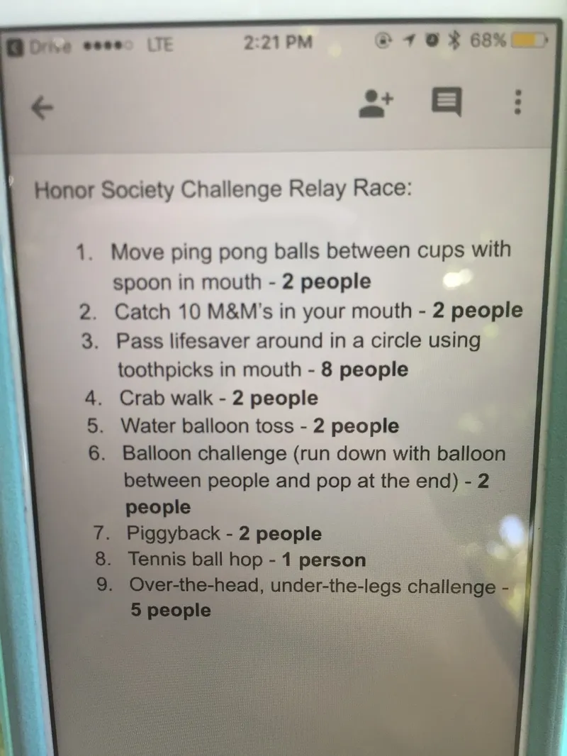 Honor Society Challenge